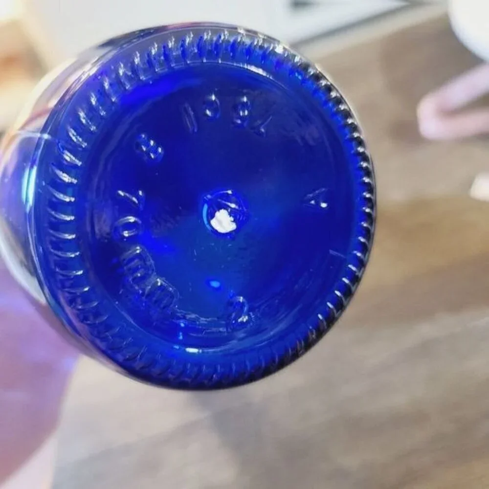 Vintage MCM Mid Century Modern Vetreria Etrusca Cobalt Tall Glass Vase